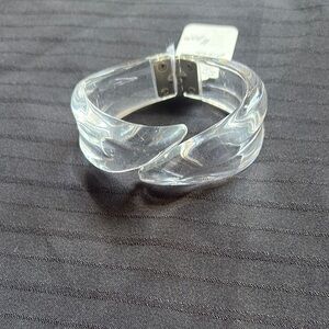 Vintage Clear Lucite Cuff Bracelet